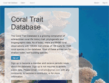 Tablet Screenshot of coraltraits.org